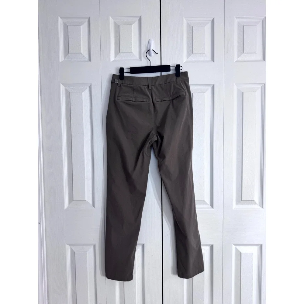 Lululemon ABC Slim-Fit Trousers Brown 28 Men's Pull-On Slash Pockets‎ Stretch